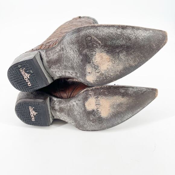 Old Gringo Rebeca Mayra Women’s 6 Brass Black Tall Pointed Toe Cowgirl Boots - Picture 10 of 11